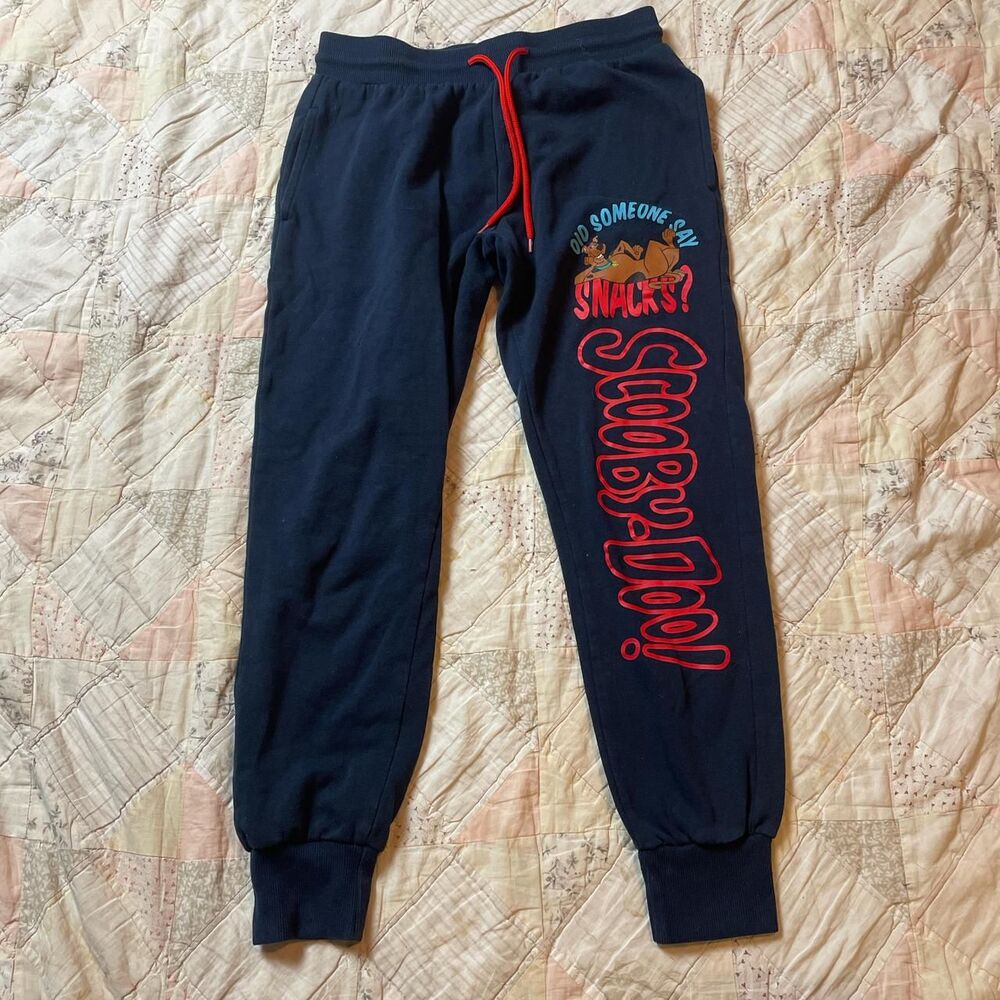 scooby doo navy blue drawstring joggers size small
